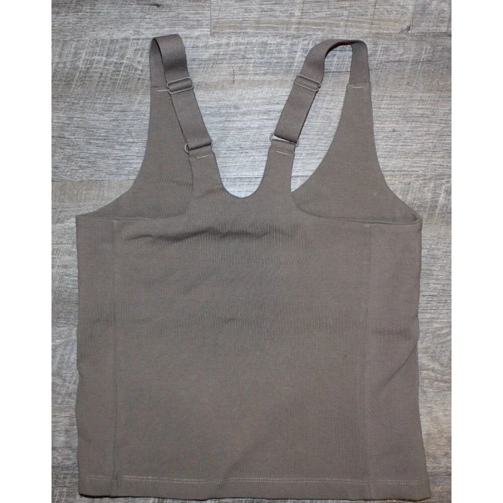 MATE THE LABEL‎ ORGANIC STRETCH SCOOP NECK TANK PEBBLE SZ XS NWOT